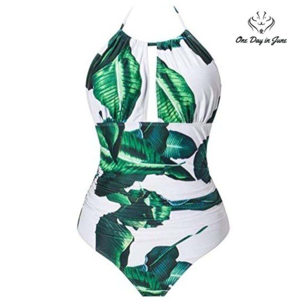 I2Crazy Deep V Halter One Piece Swimsuit Size XL